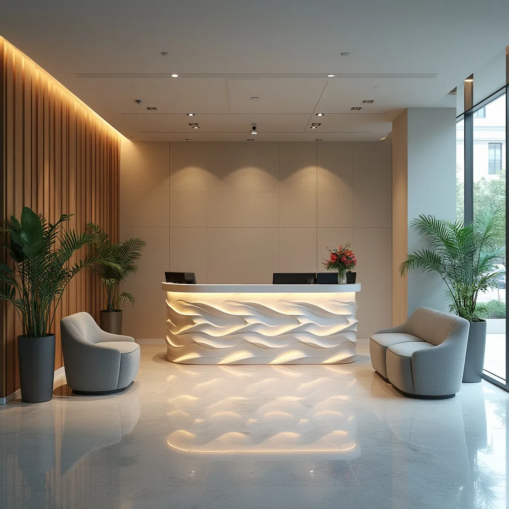 Area reception accogliente dello studio